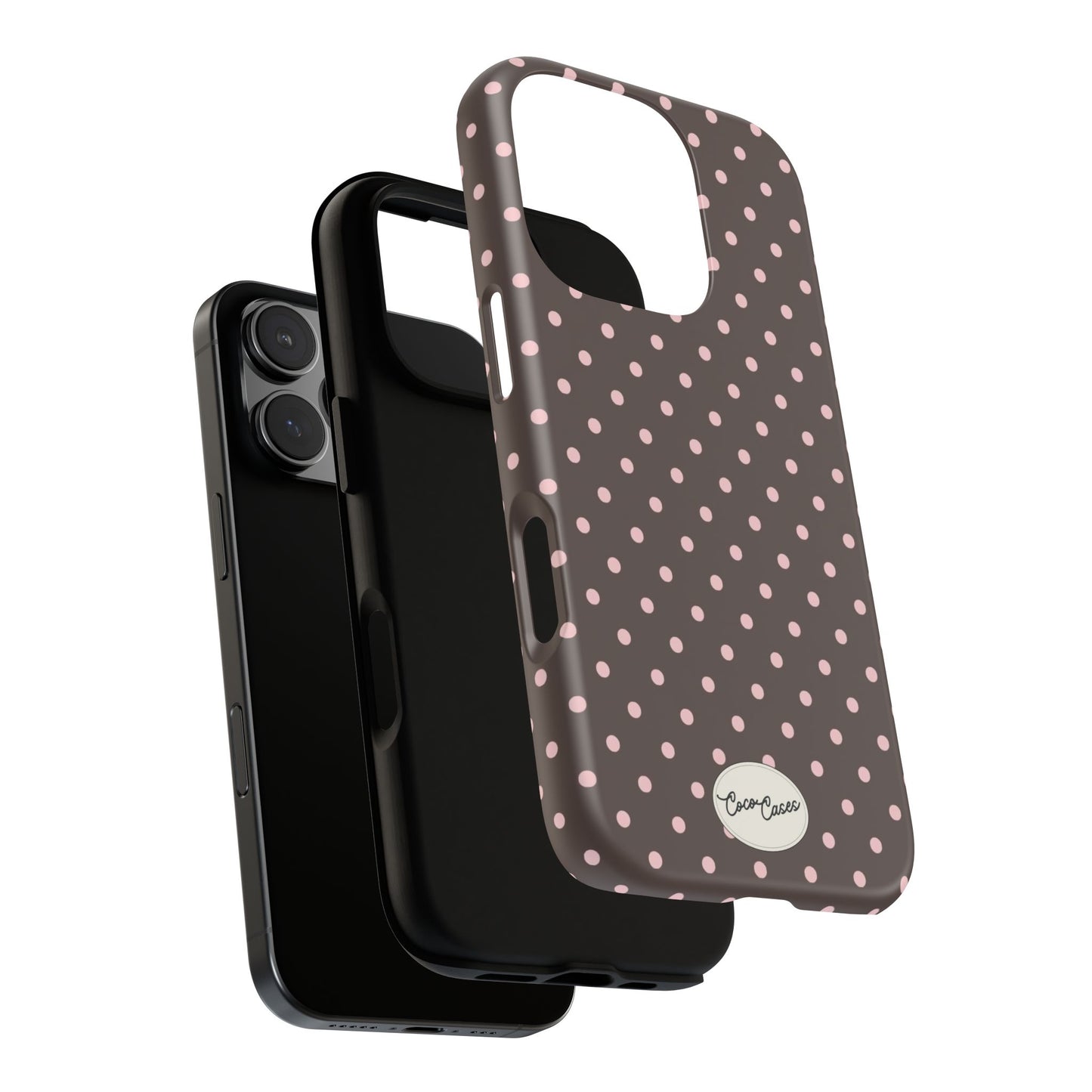 Brown Polka Dot iPhone Case
