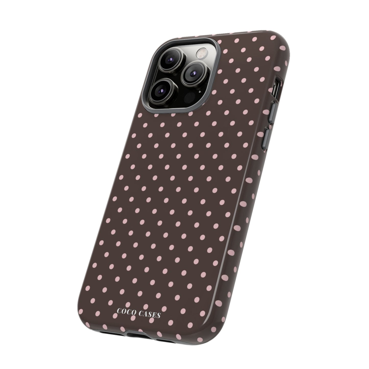 Brown Polka Dot iPhone Case