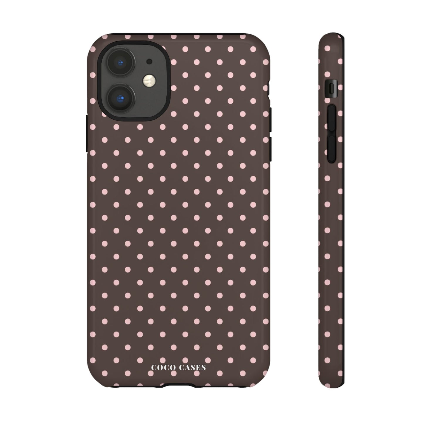 Brown Polka Dot iPhone Case