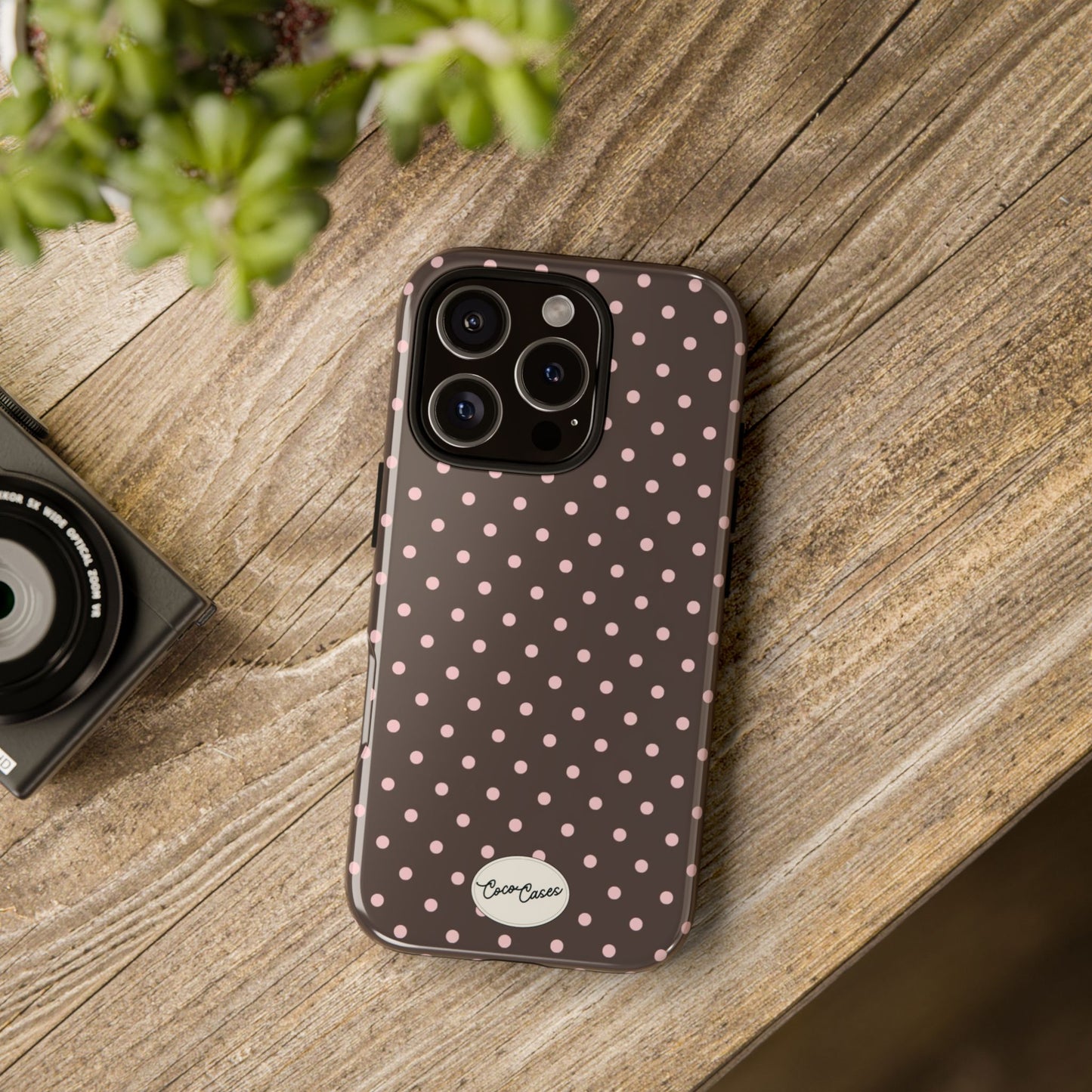 Brown Polka Dot iPhone Case