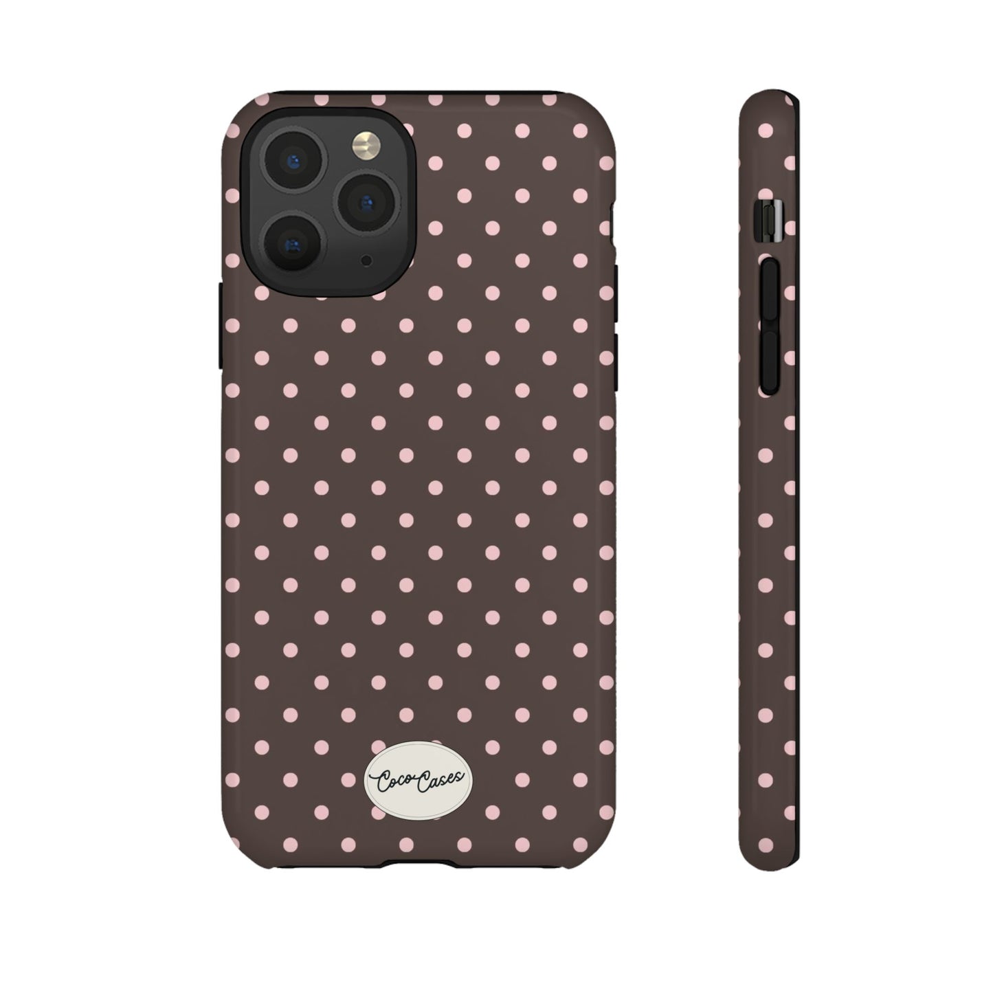 Brown Polka Dot iPhone Case