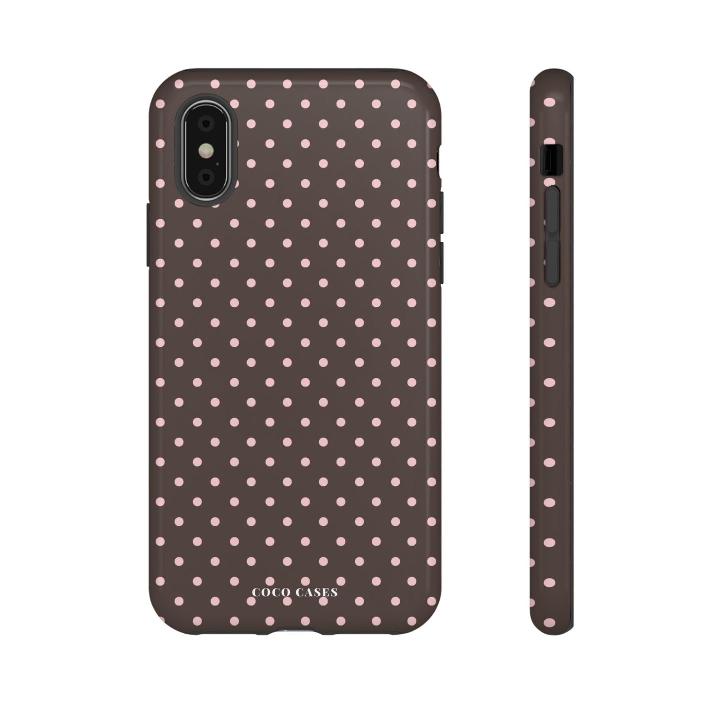 Brown Polka Dot iPhone Case