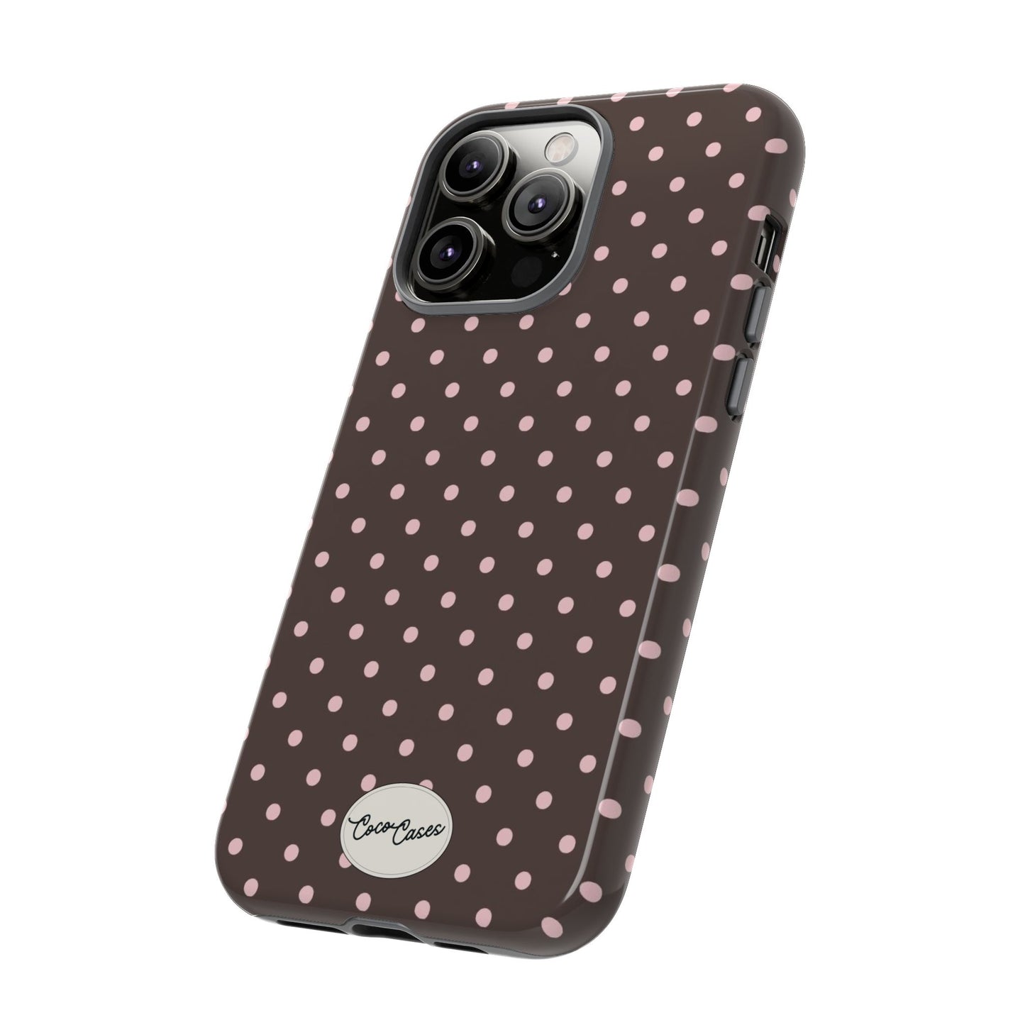 Brown Polka Dot iPhone Case