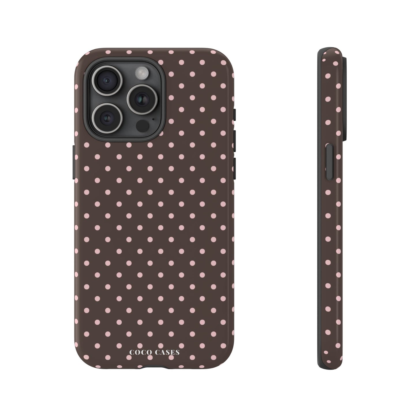 Brown Polka Dot iPhone Case