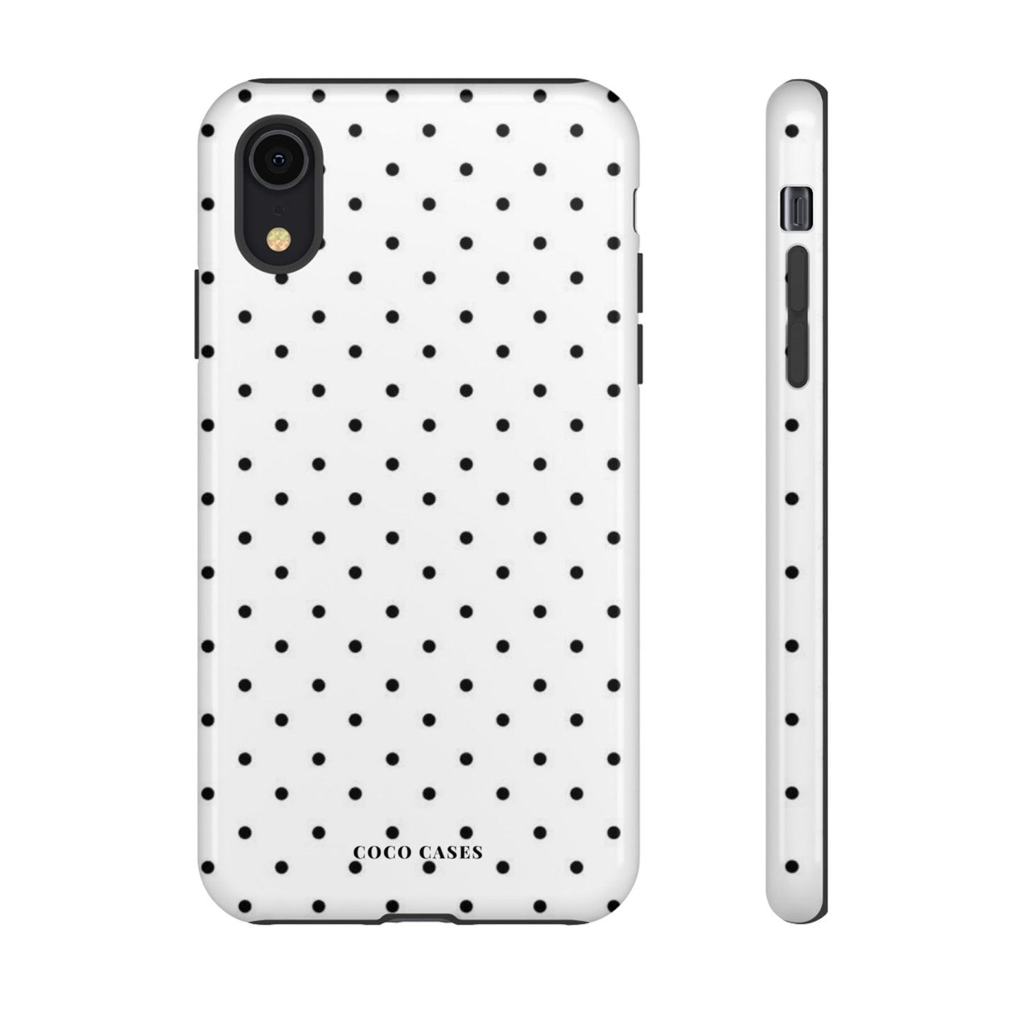White Polka Dot iPhone Case