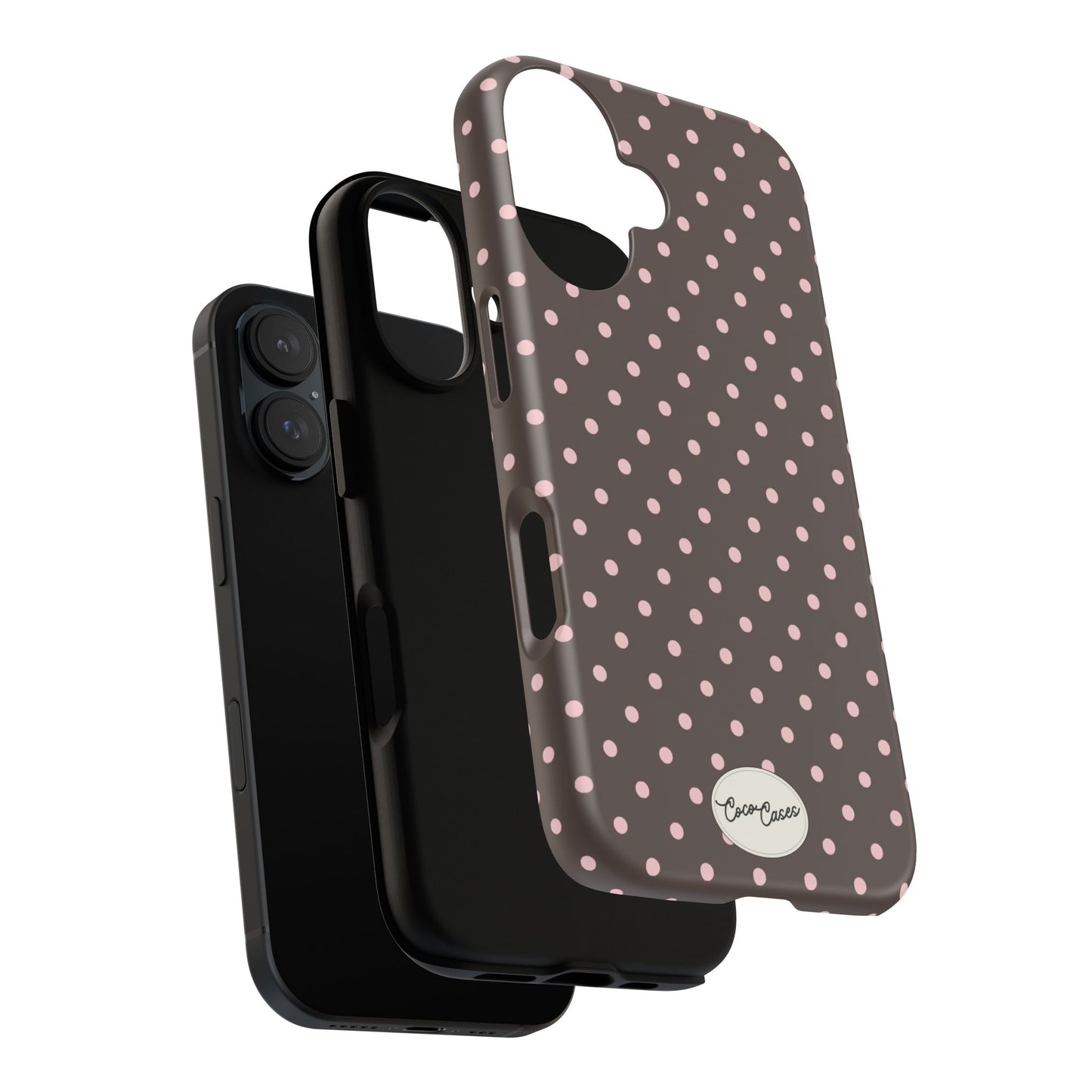 Brown Polka Dot iPhone Case