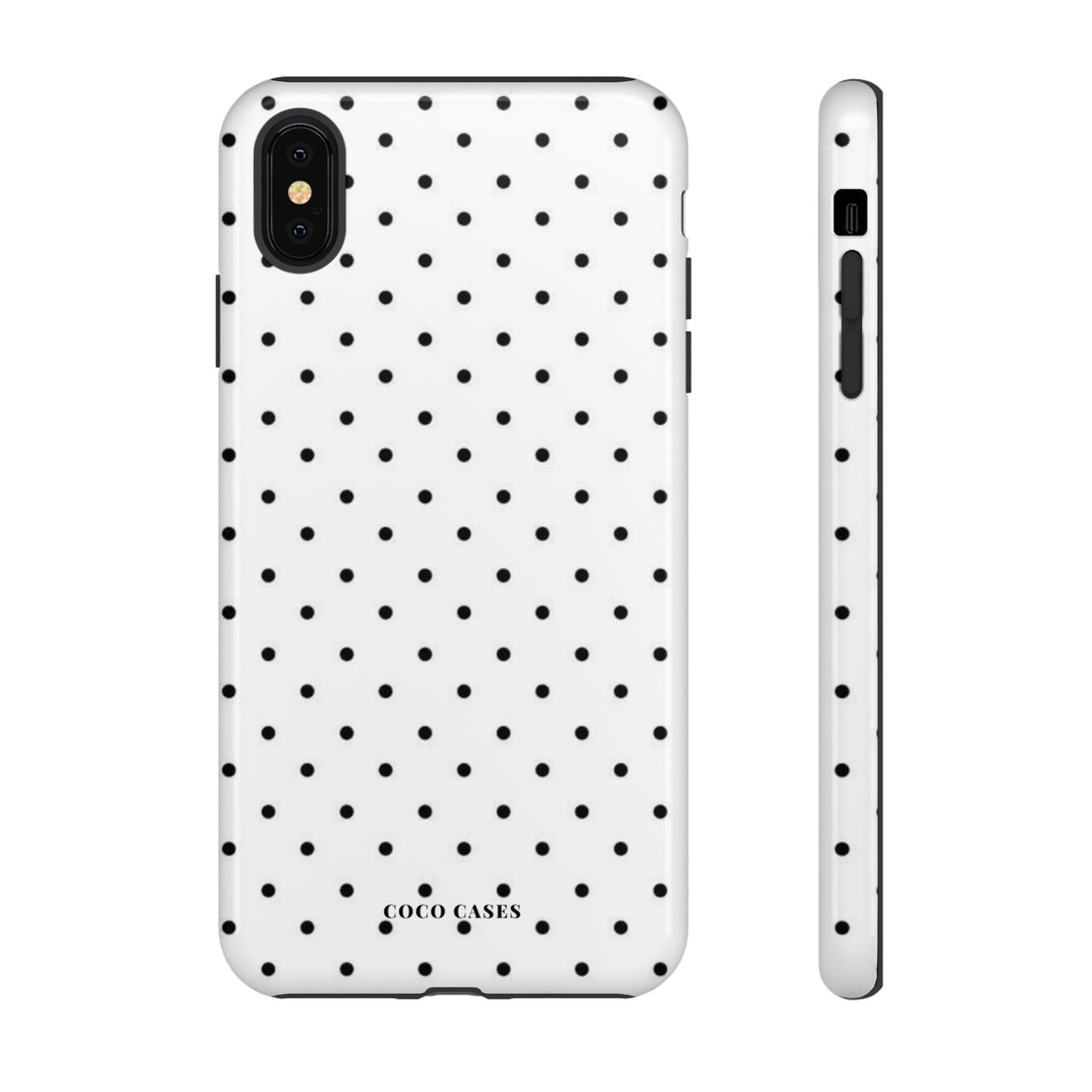 White Polka Dot iPhone Case