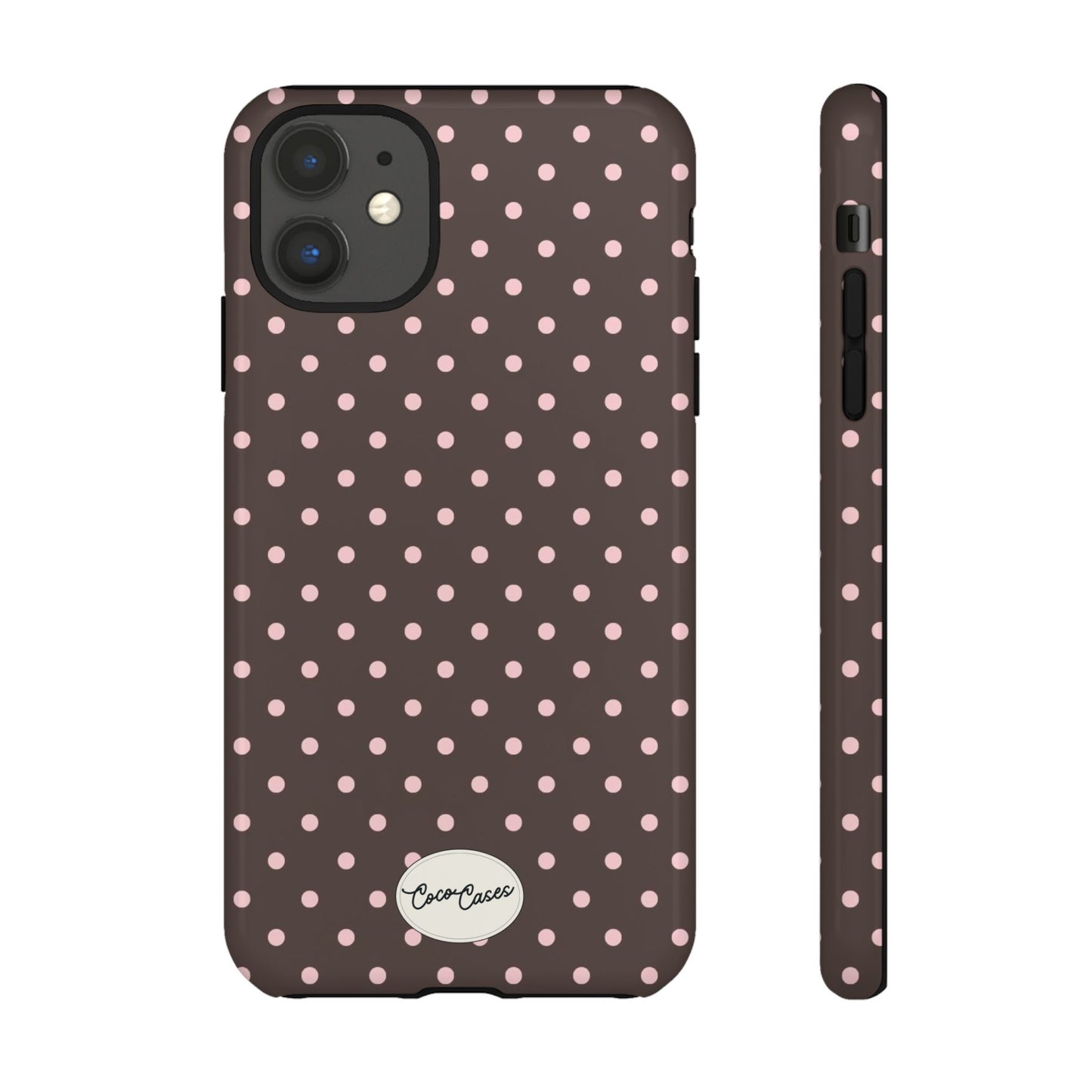 Brown Polka Dot iPhone Case