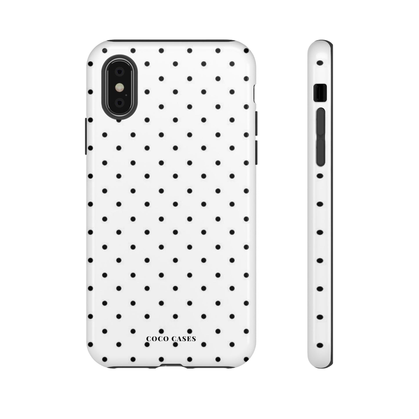 White Polka Dot iPhone Case