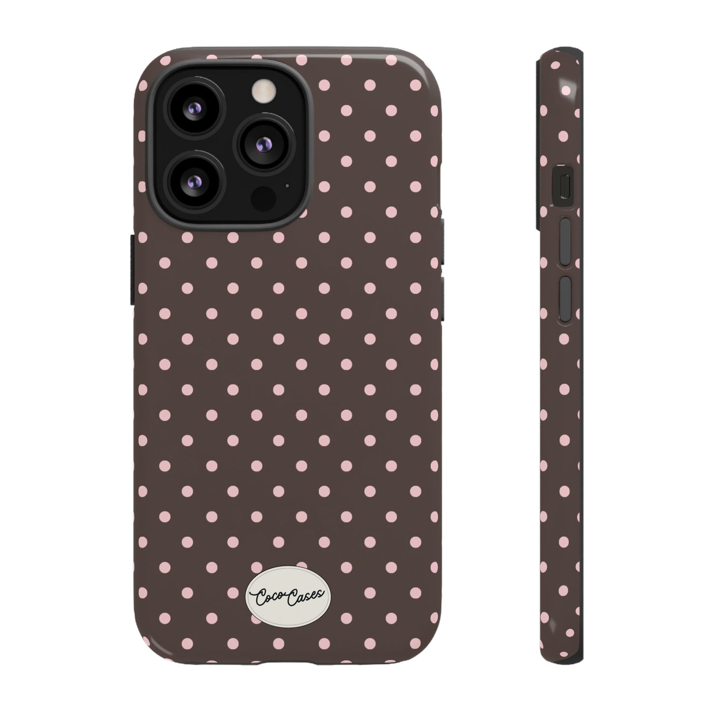 Brown Polka Dot iPhone Case