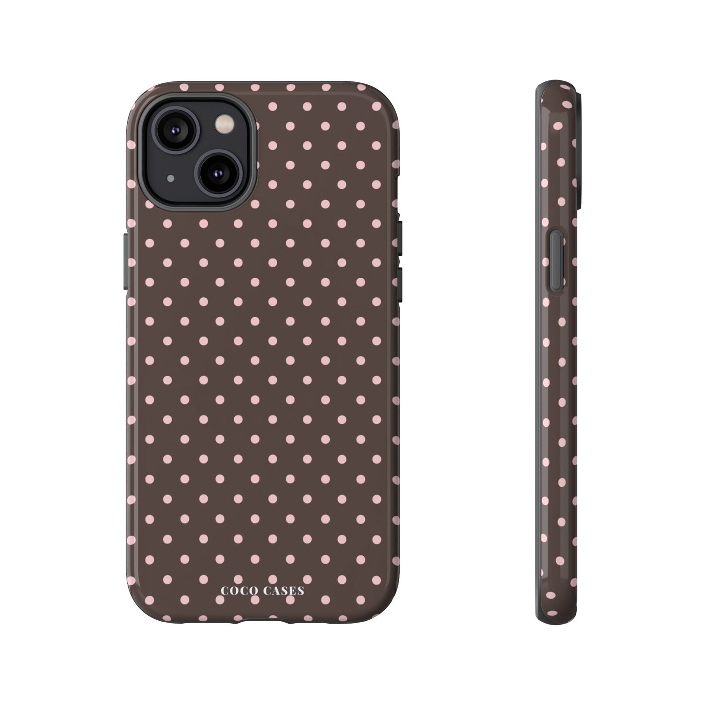 Brown Polka Dot iPhone Case