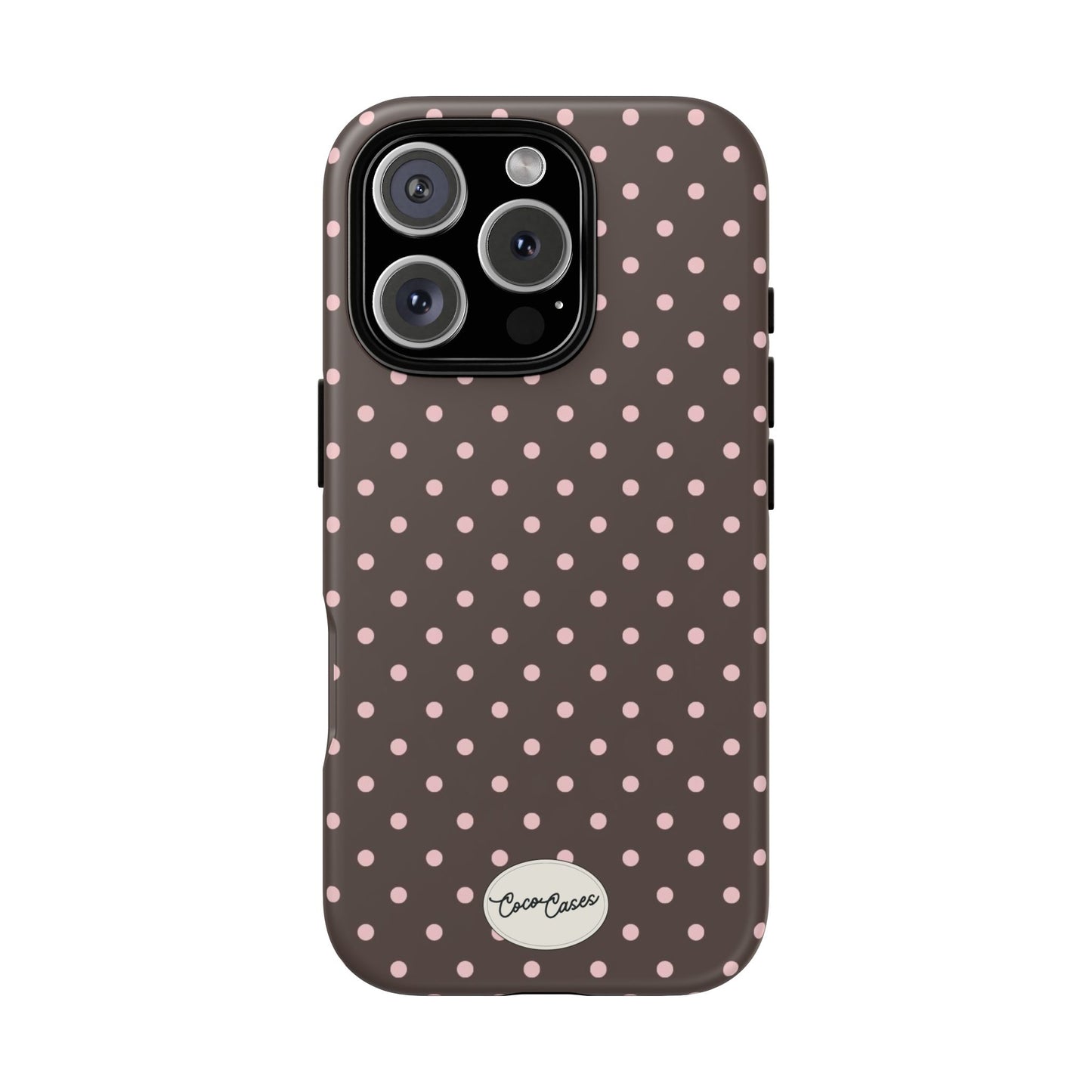 Brown Polka Dot iPhone Case