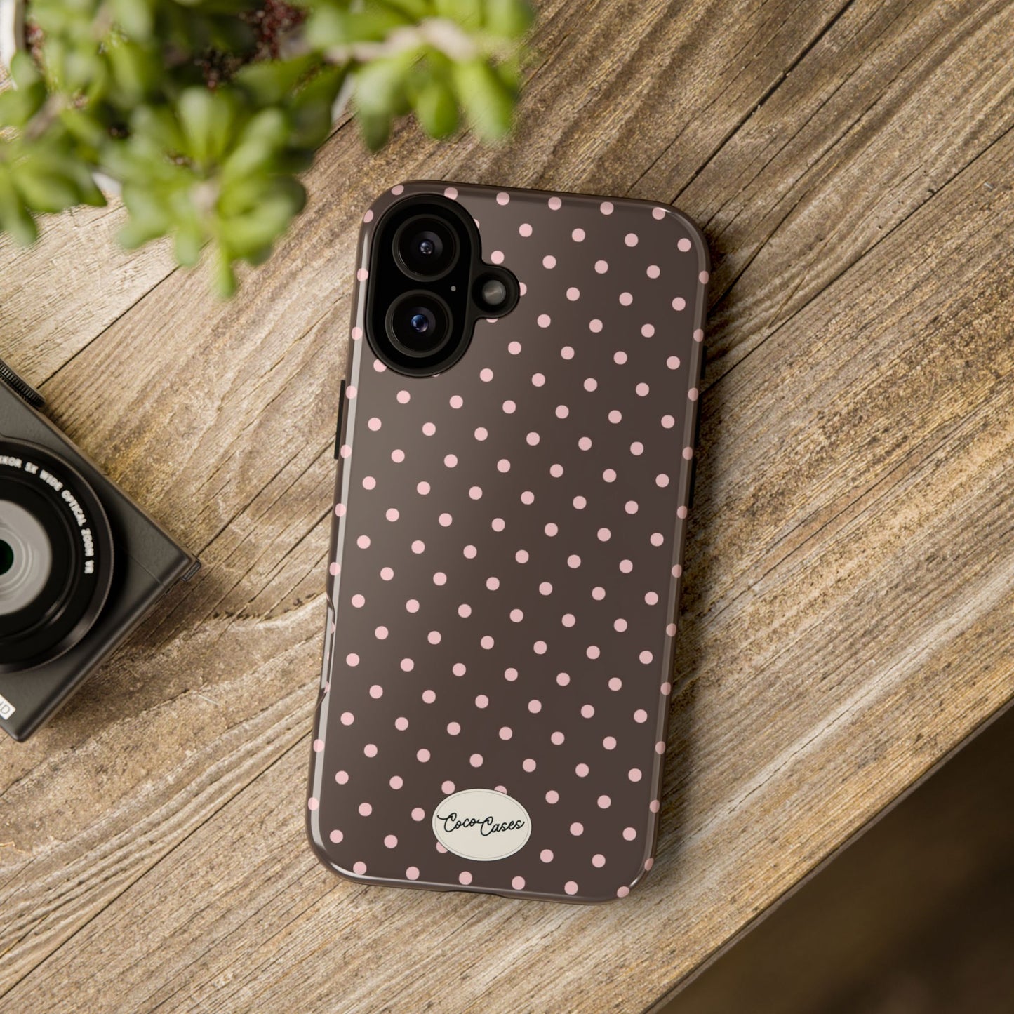 Brown Polka Dot iPhone Case