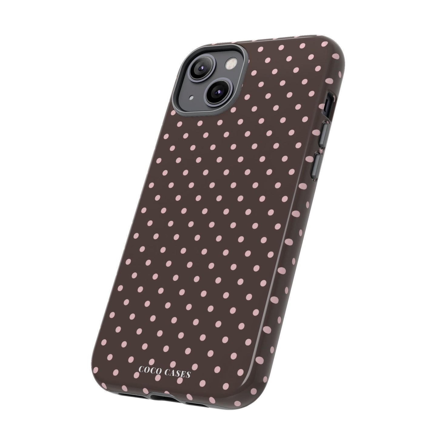 Brown Polka Dot iPhone Case
