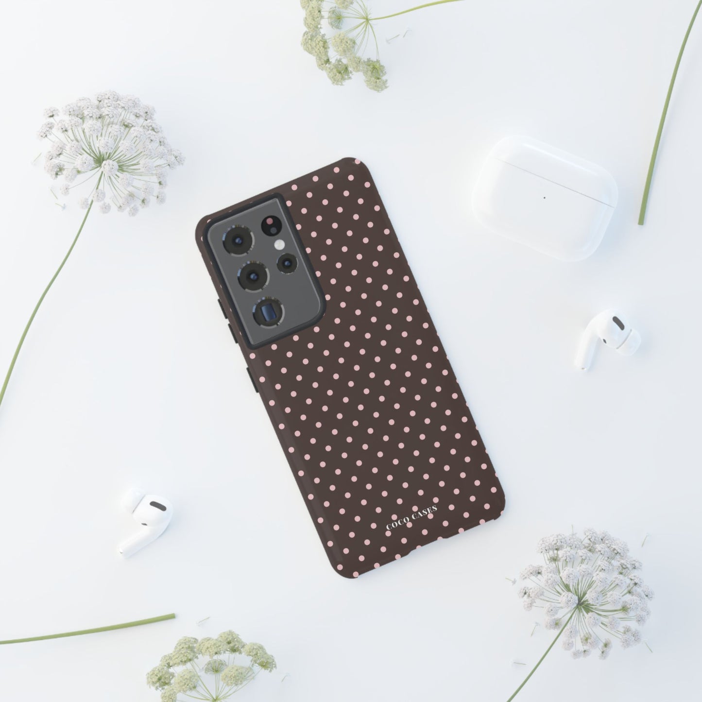 Brown Polka Dot Samsung Case