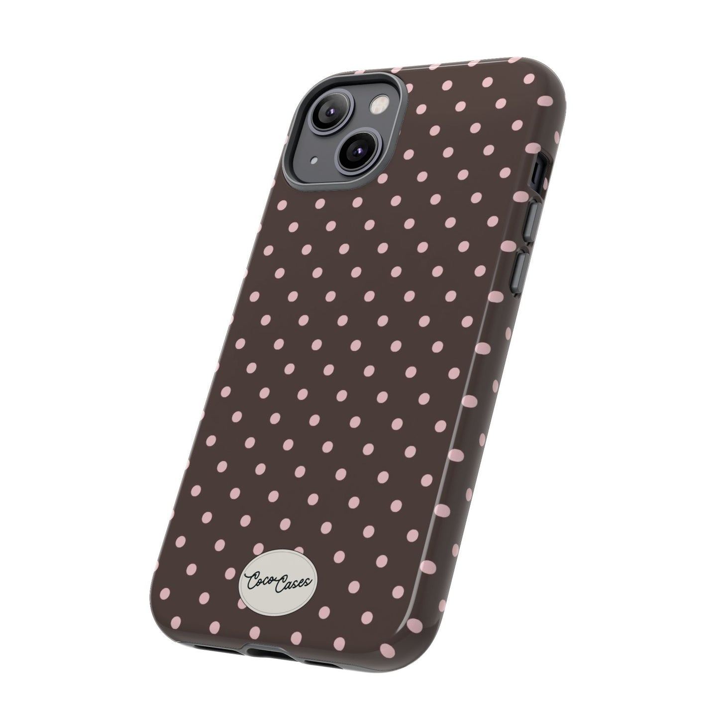 Brown Polka Dot iPhone Case