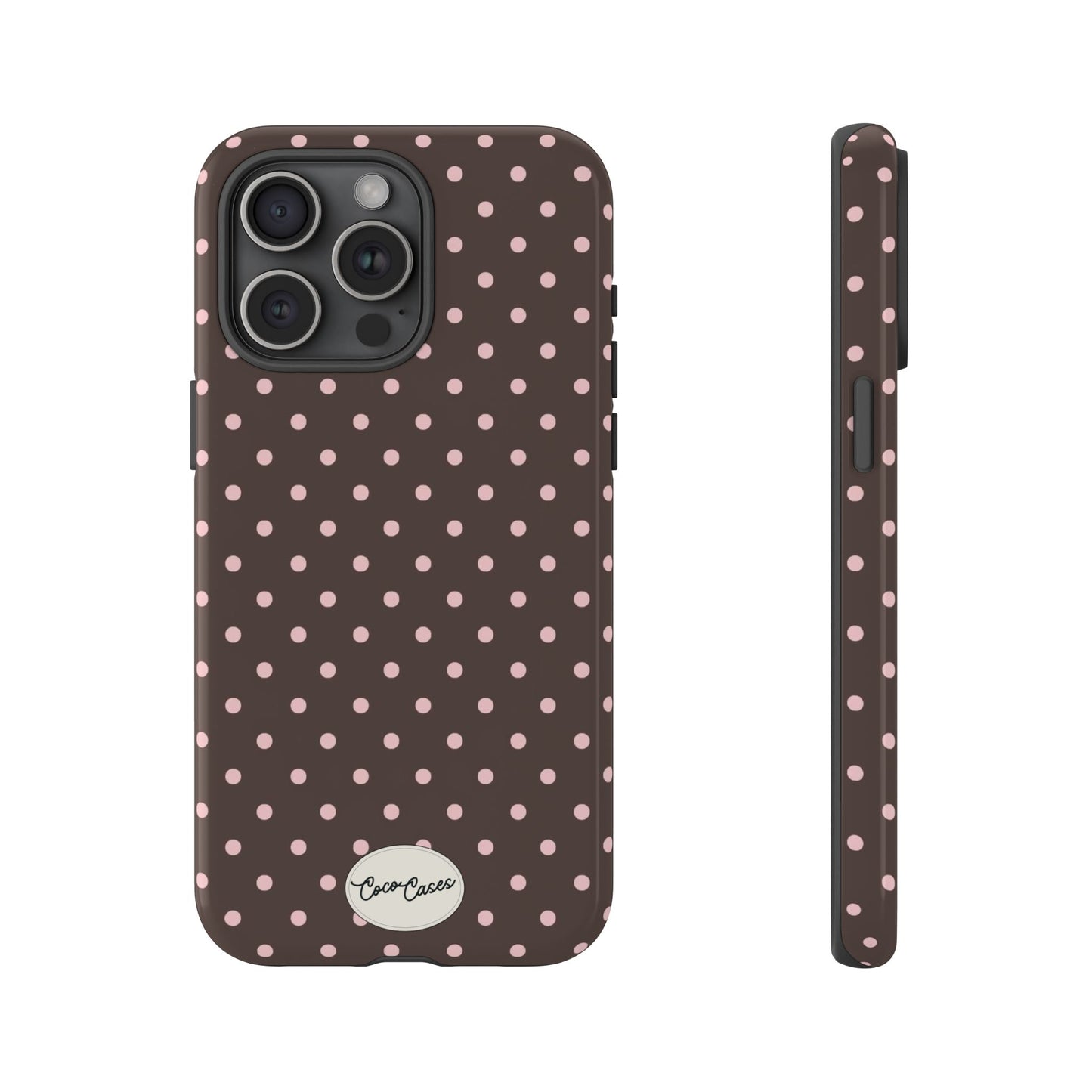Brown Polka Dot iPhone Case