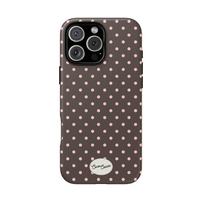 Brown Polka Dot iPhone Case