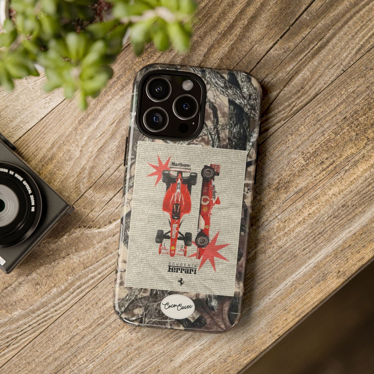 Camouflage Ferrari iPhone Case