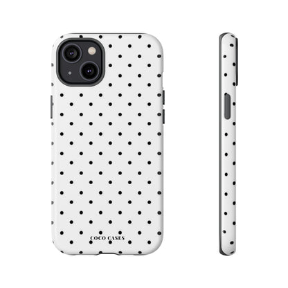 White Polka Dot iPhone Case