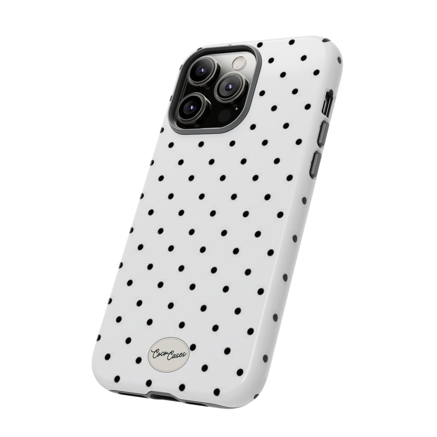 White Polka Dot iPhone Case