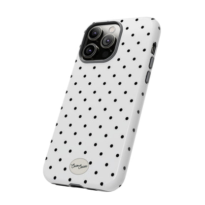 White Polka Dot iPhone Case
