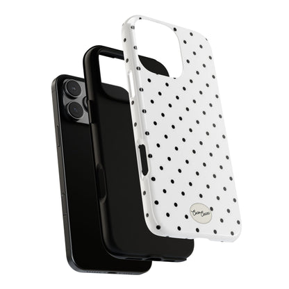 White Polka Dot iPhone Case