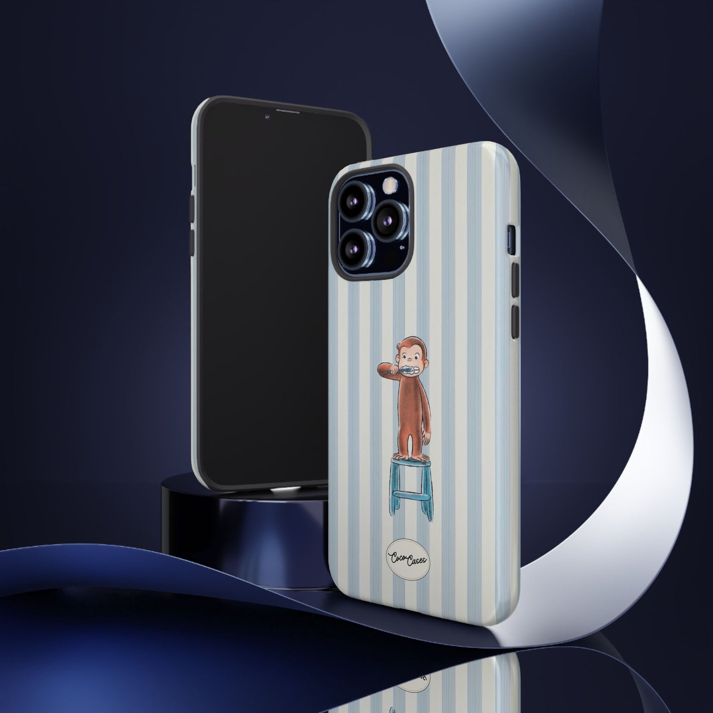 Striped Monkey iPhone Case