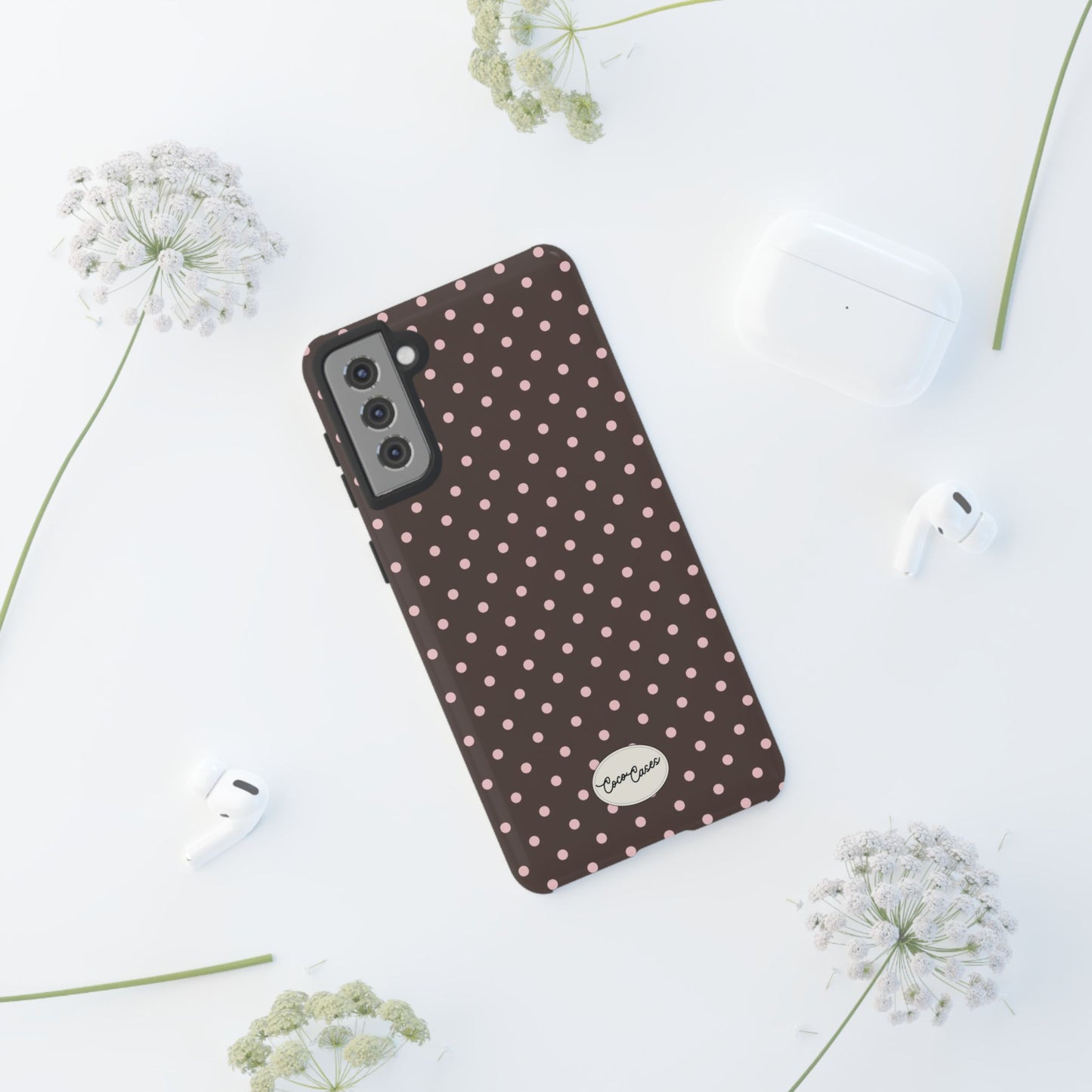 Brown Polka Dot Samsung Case