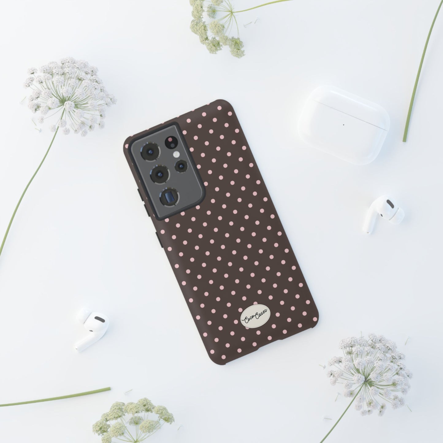 Brown Polka Dot Samsung Case