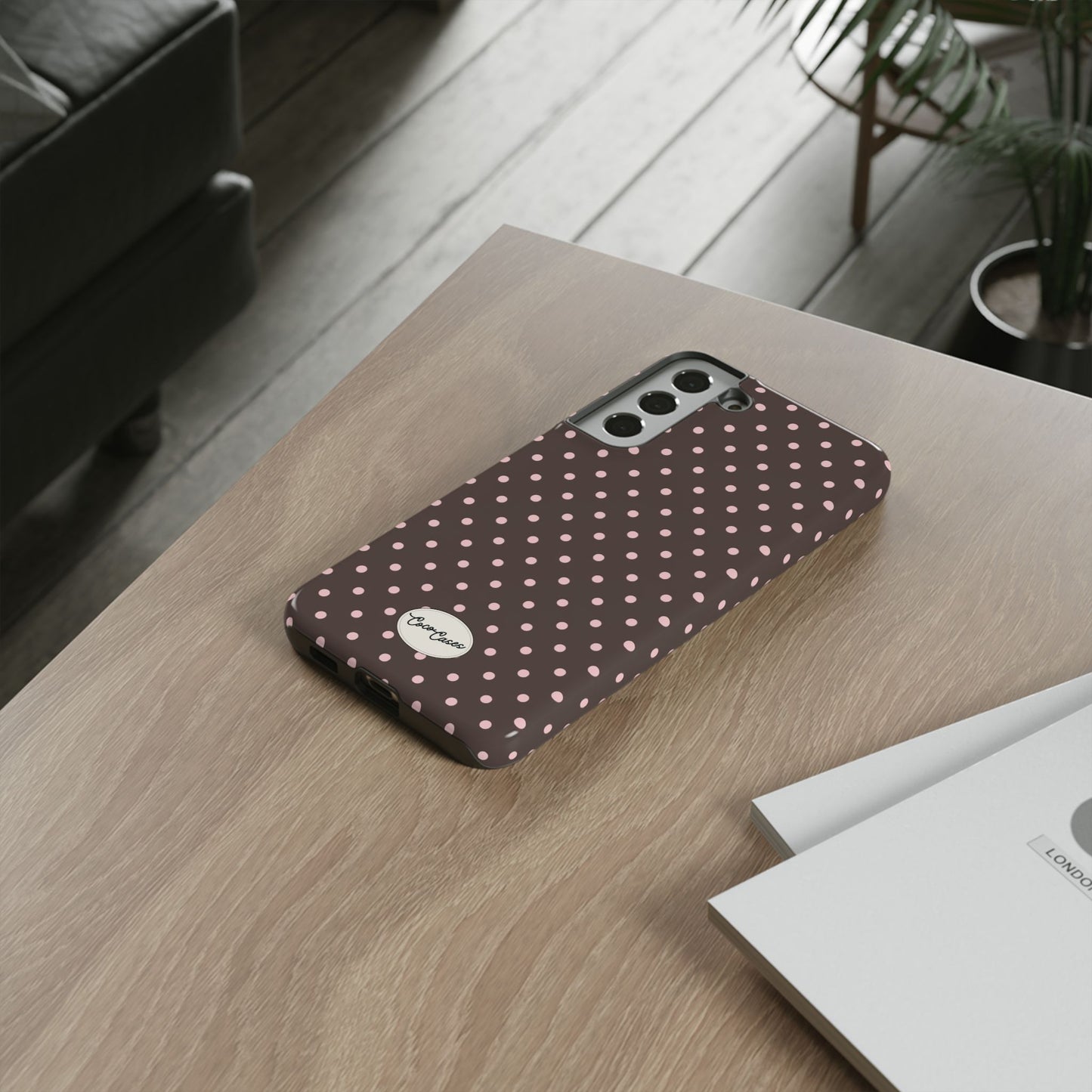 Brown Polka Dot Samsung Case