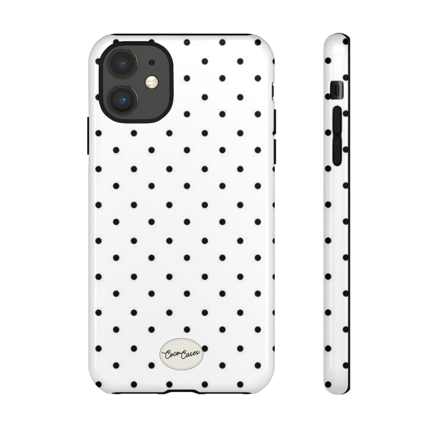 White Polka Dot iPhone Case
