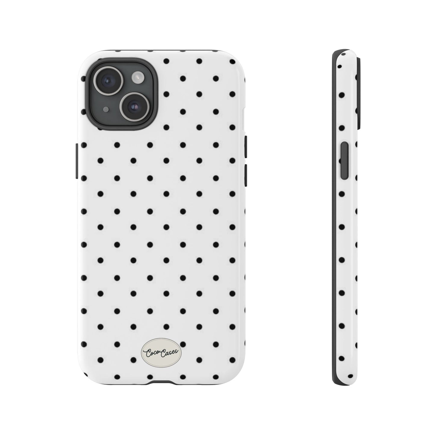 White Polka Dot iPhone Case
