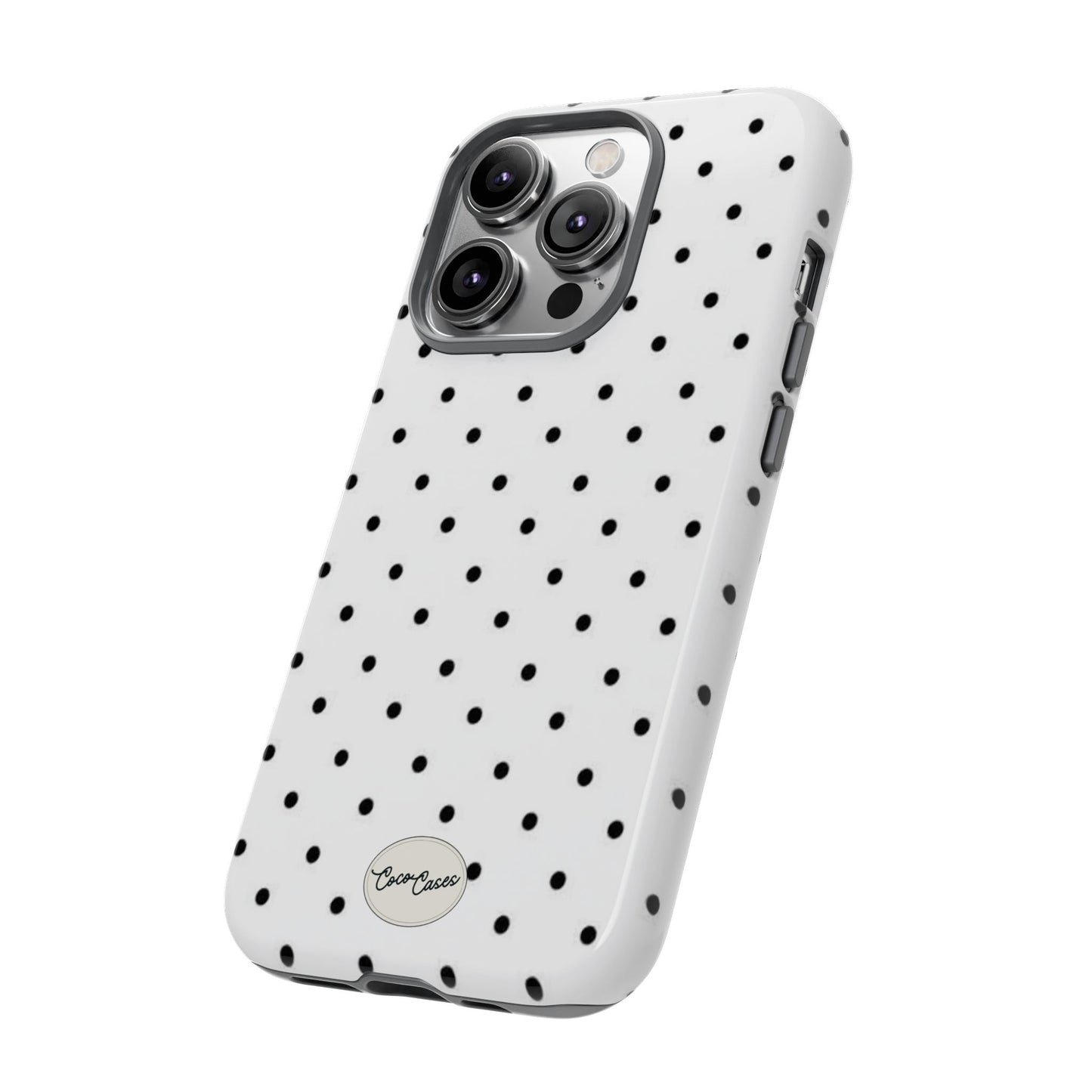 White Polka Dot iPhone Case