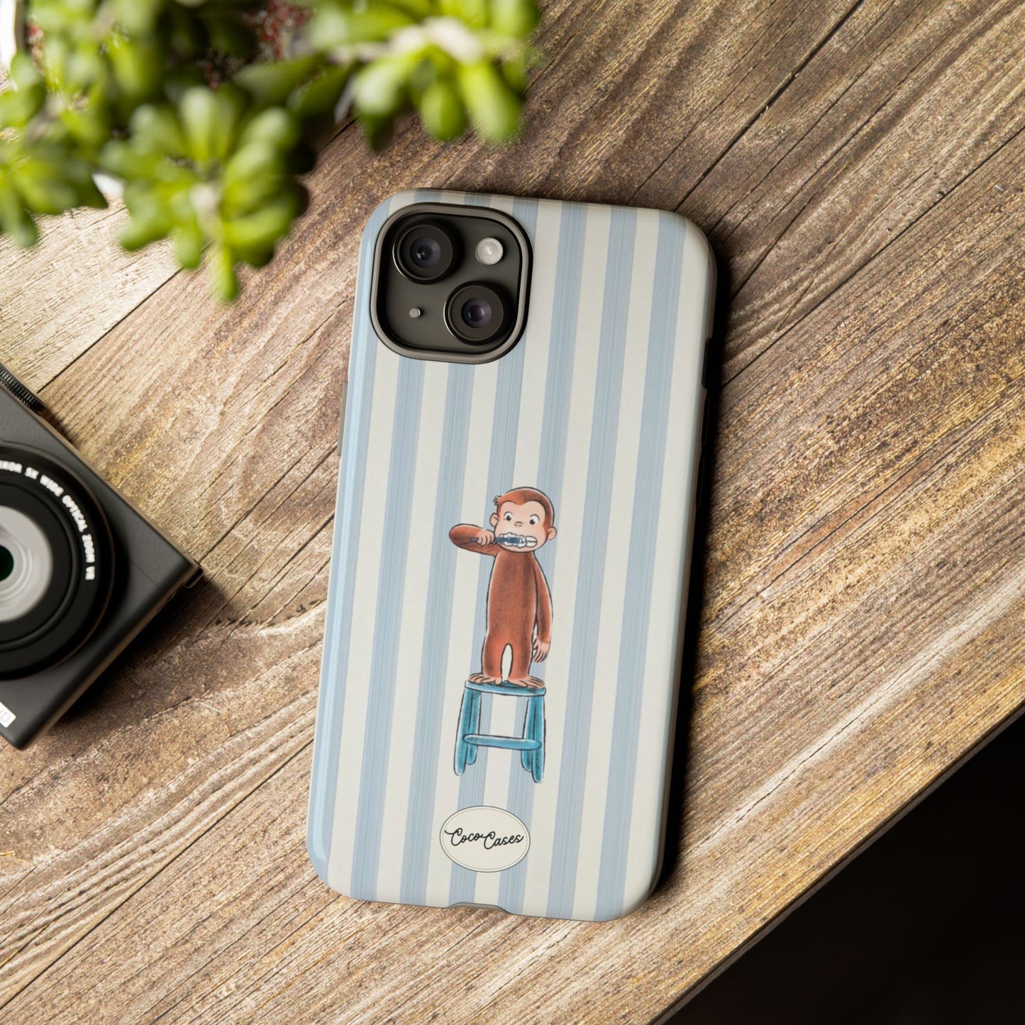 Striped Monkey iPhone Case