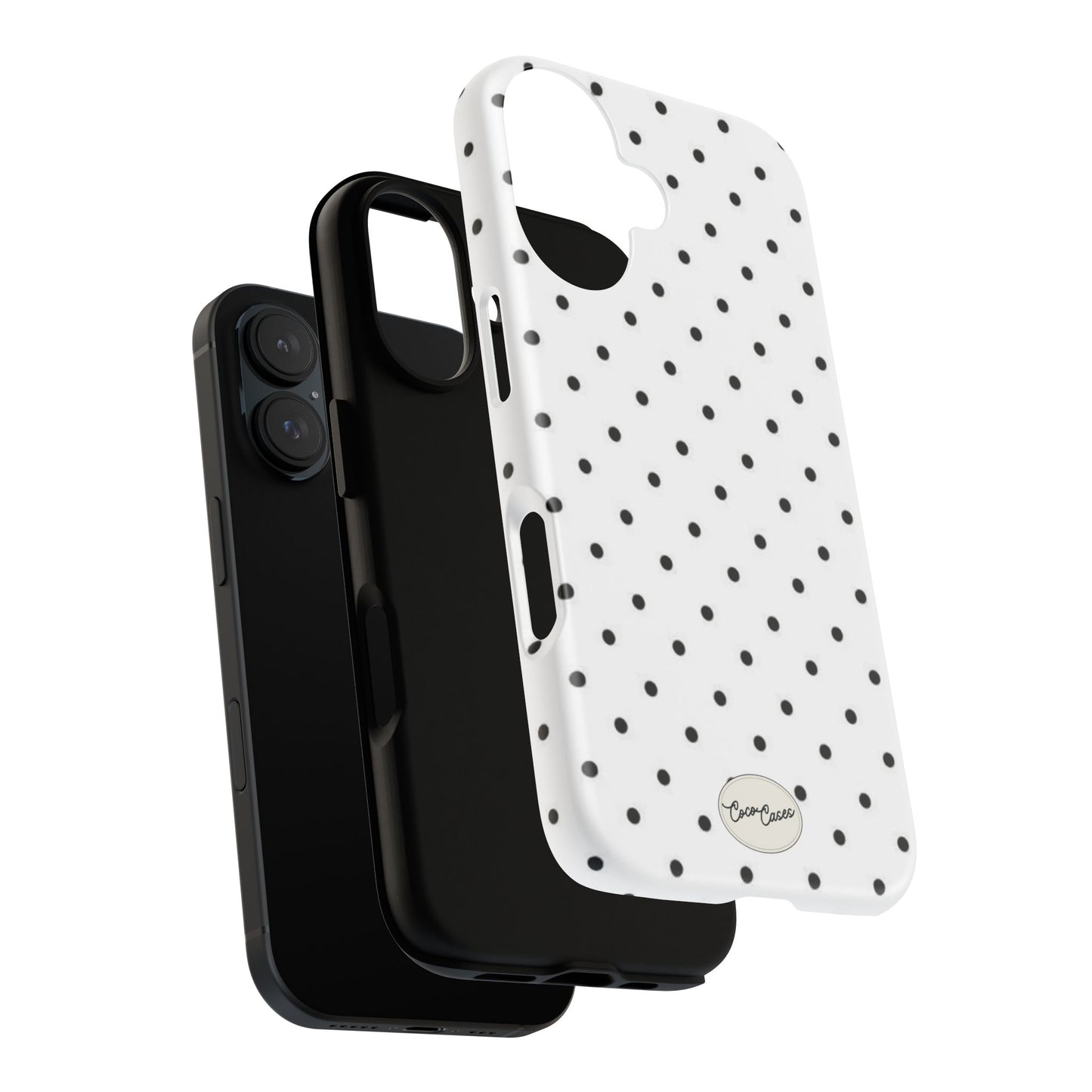 White Polka Dot iPhone Case