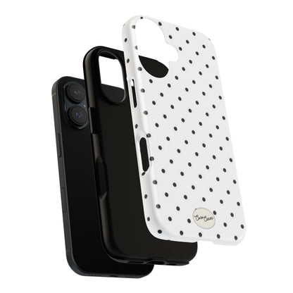 White Polka Dot iPhone Case