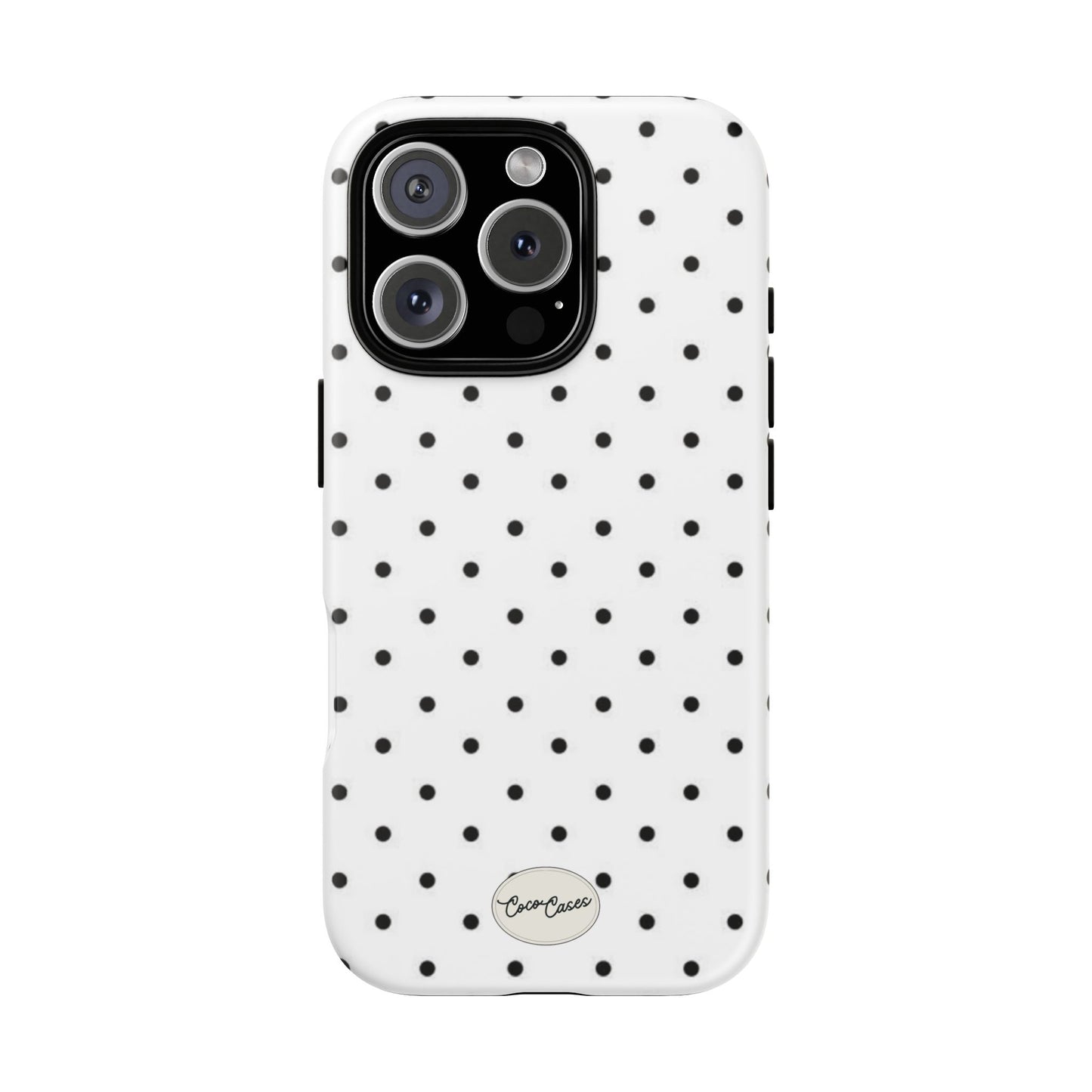 White Polka Dot iPhone Case
