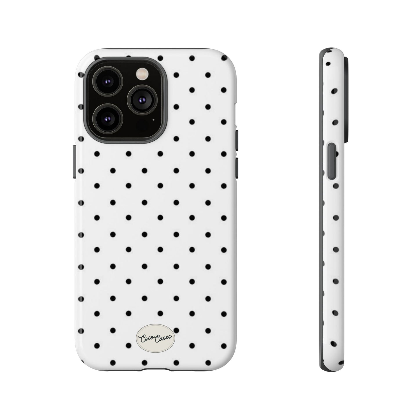 White Polka Dot iPhone Case