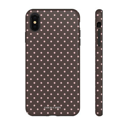 Brown Polka Dot iPhone Case