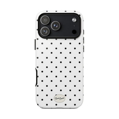 White Polka Dot iPhone Case