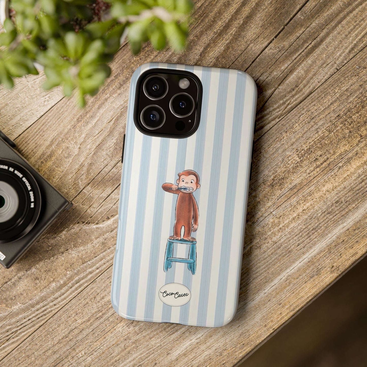 Striped Monkey iPhone Case