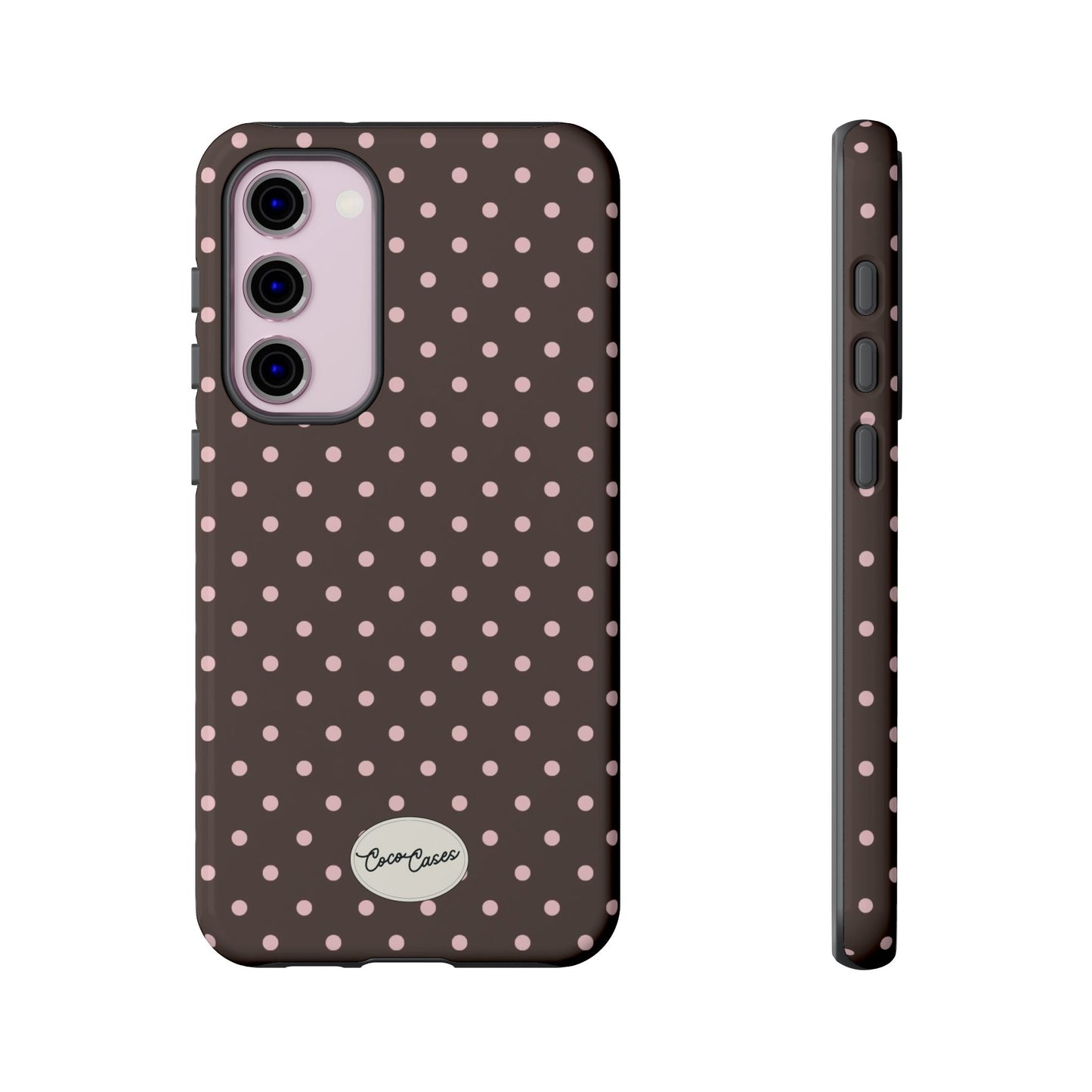 Brown Polka Dot Samsung Case