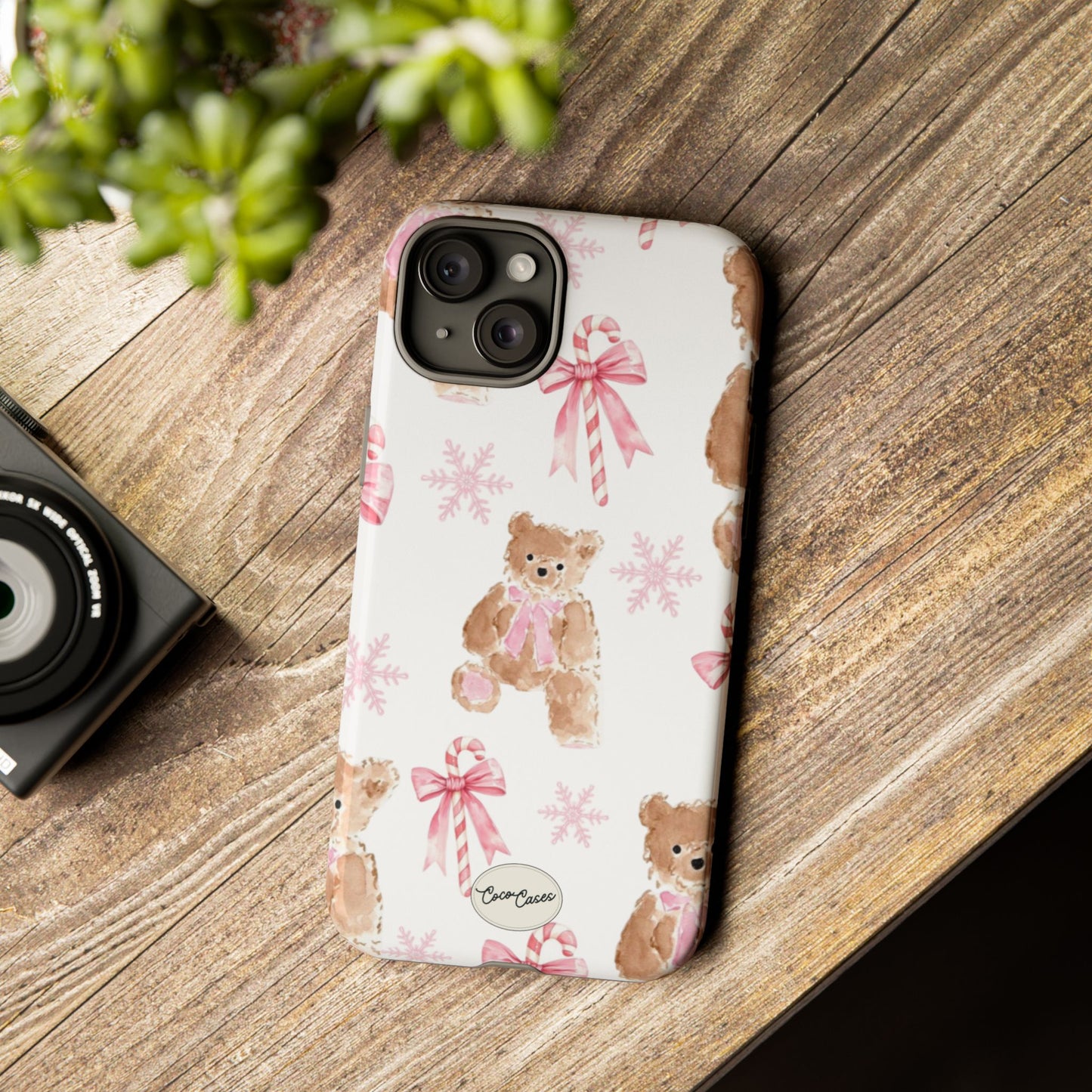 Blush Noel Bear iPhone Case