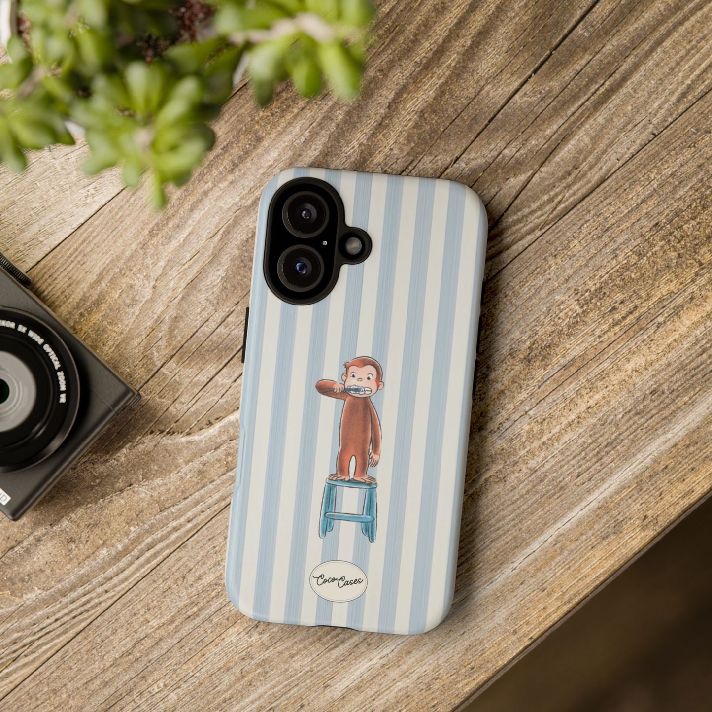 Striped Monkey iPhone Case