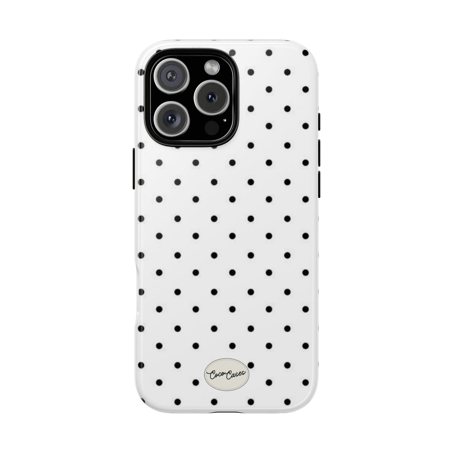 White Polka Dot iPhone Case