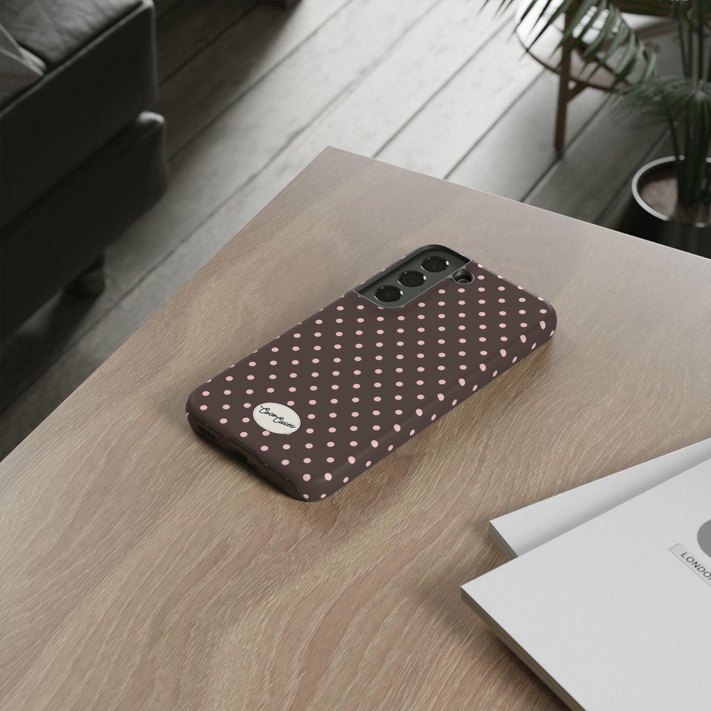 Brown Polka Dot Samsung Case