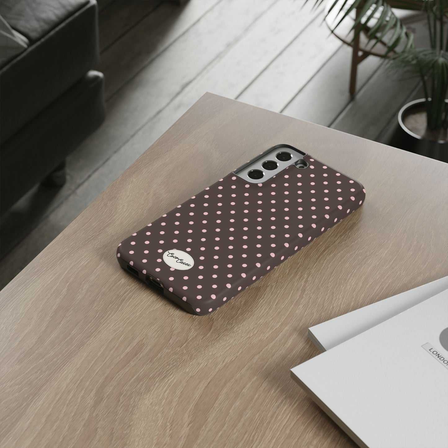 Brown Polka Dot Samsung Case
