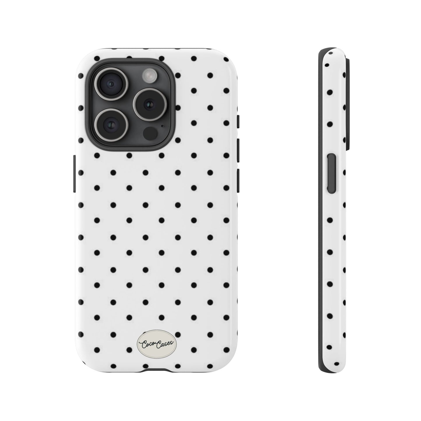 White Polka Dot iPhone Case