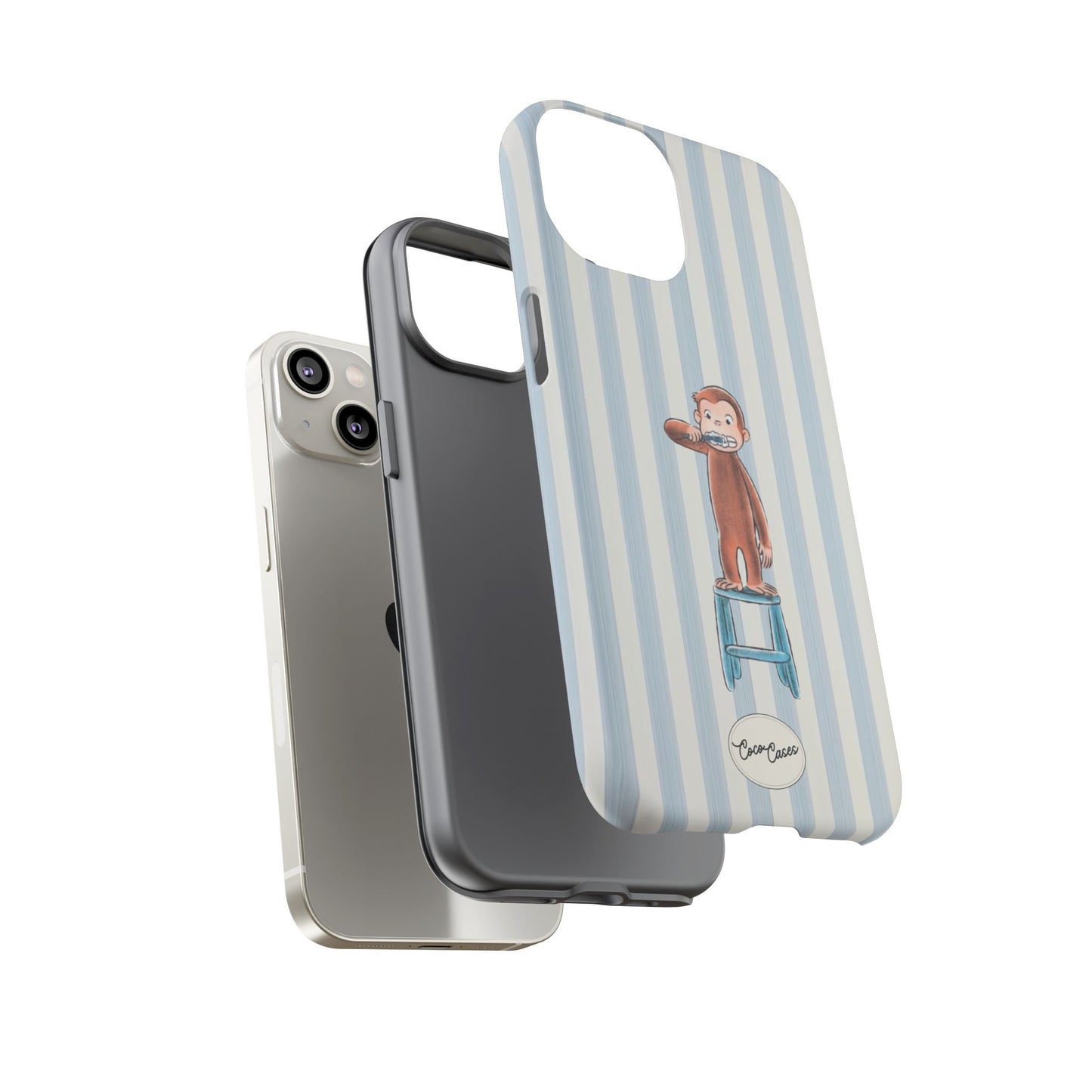Striped Monkey iPhone Case